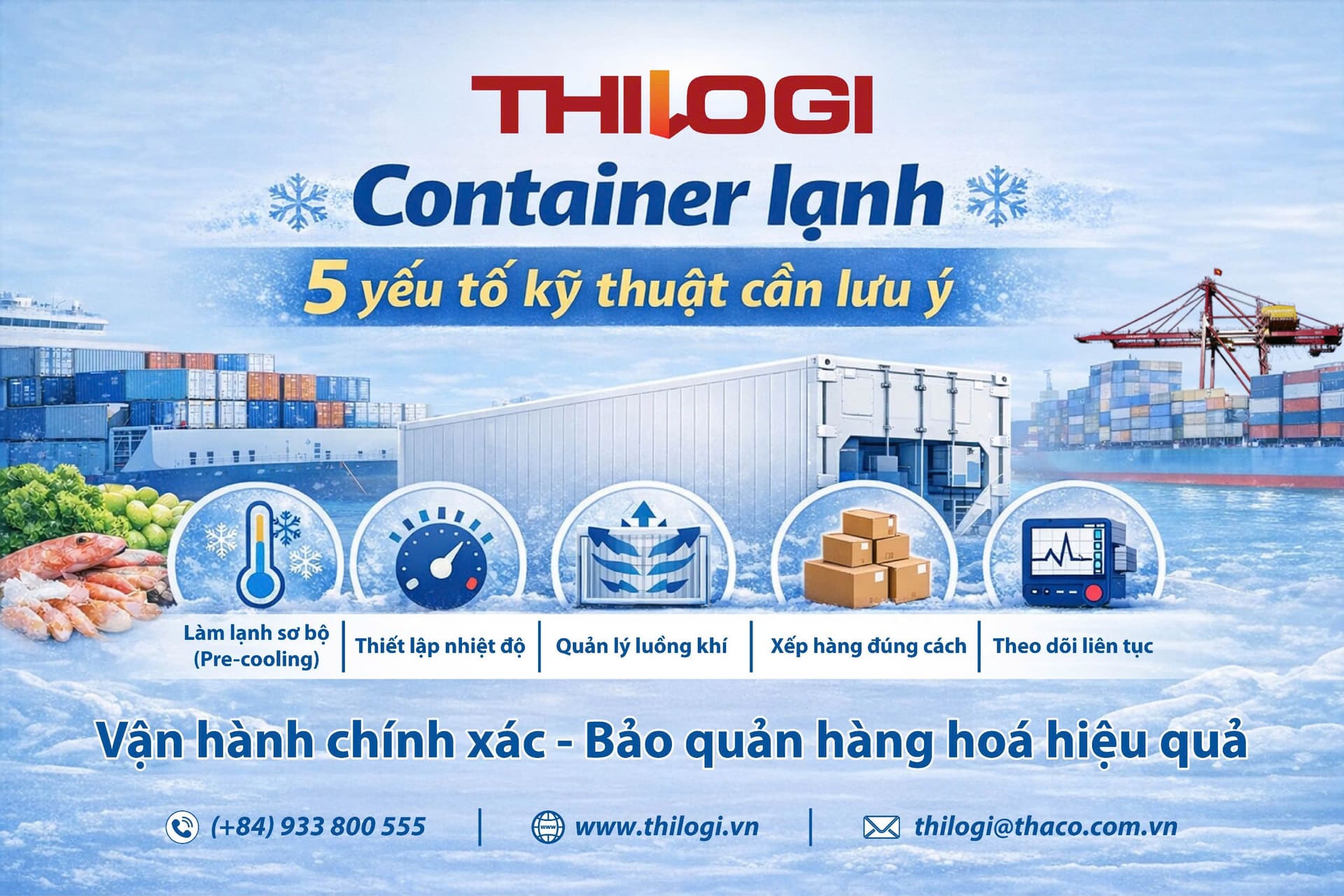 Cách xác định vị trí container trên tàu